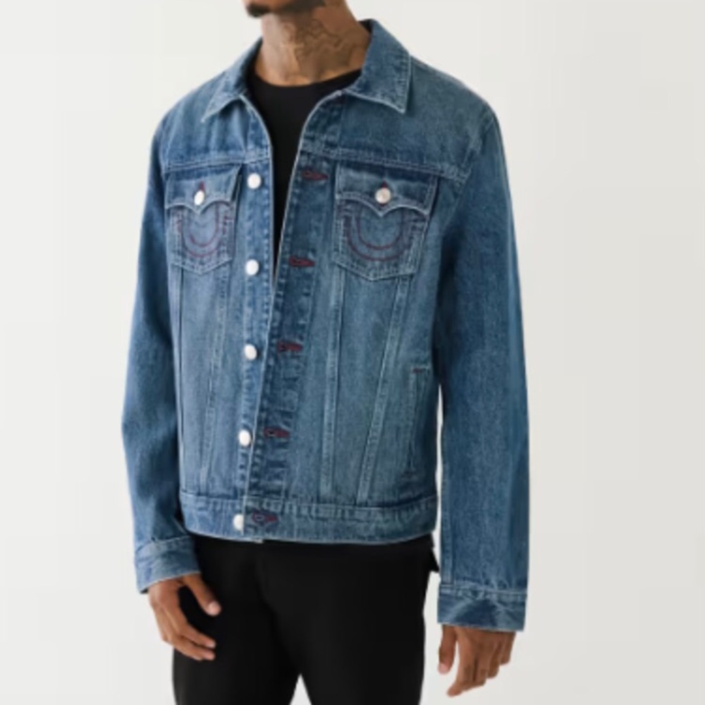 True Religion Jesse Sn Trucker Jacket Siza L
